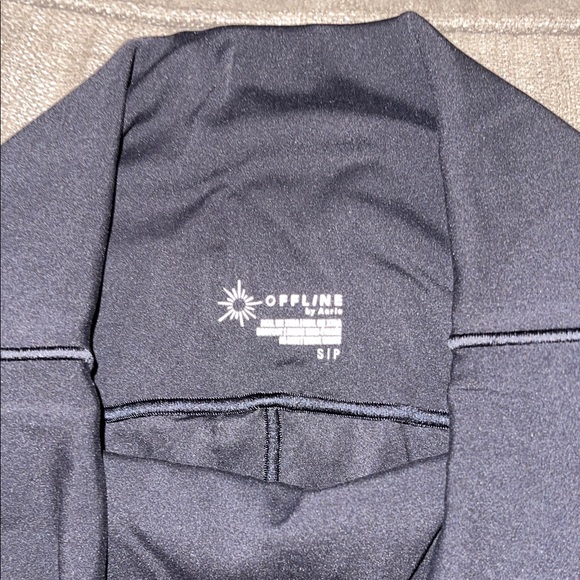 aerie Black Flare Foldover Leggings - Picture 2 of 4